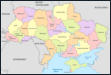 Die politische Gliederung der Ukraine [Von TUBS - Diese Landkarte enthält Elemente, die von folgender Datei entnommen oder adaptiert wurden:, CC BY-SA 3.0, https://commons.wikimedia.org/w/index.php?curid=19908297]